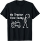 No Tractor Time Today Funny Farmer Stickman Minimalist Art T-Shirt - T-Shirt | Black