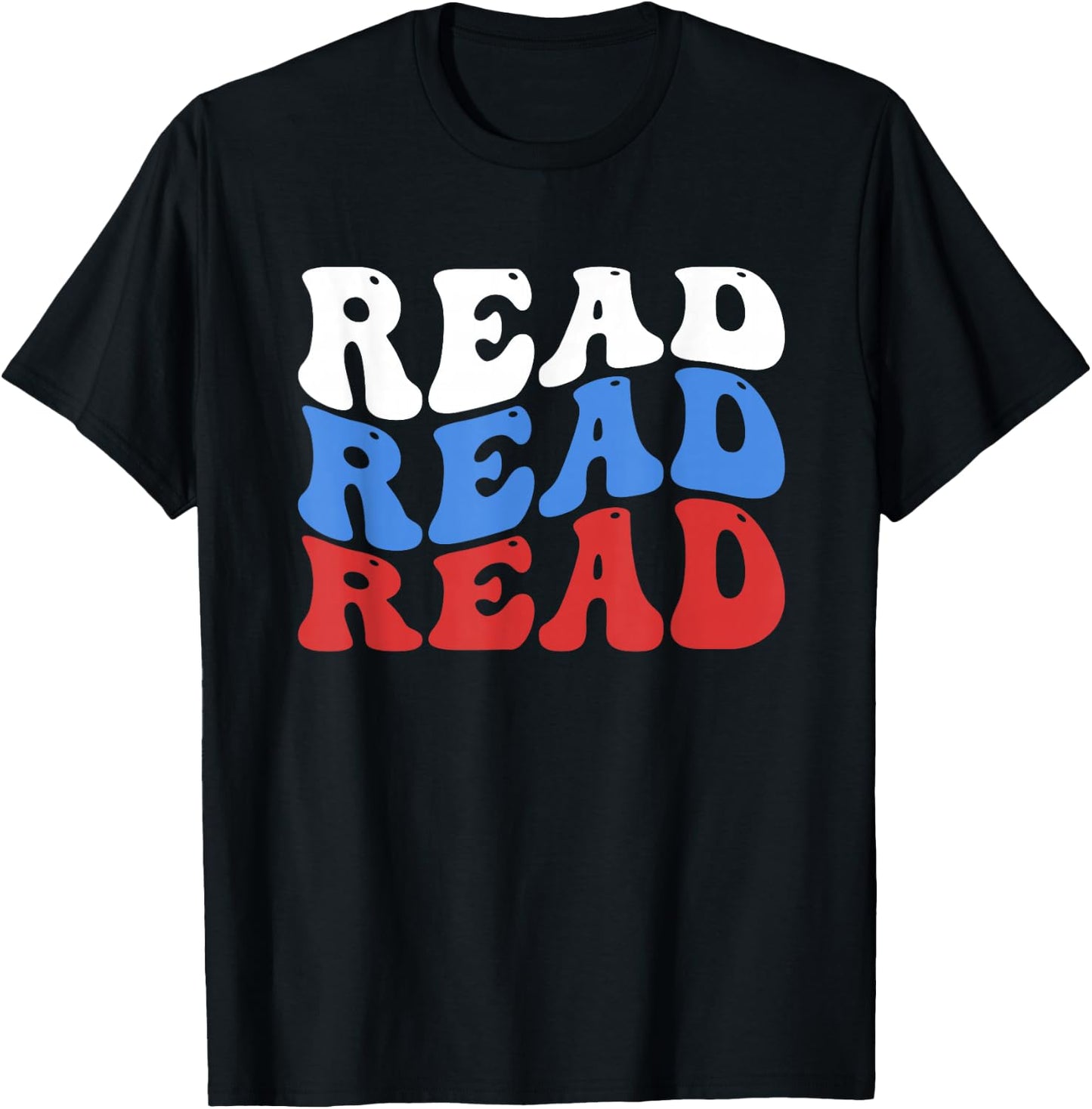 Read Read Reading Across That America Reading Lover Teacher T-Shirt - T-Shirt | Black