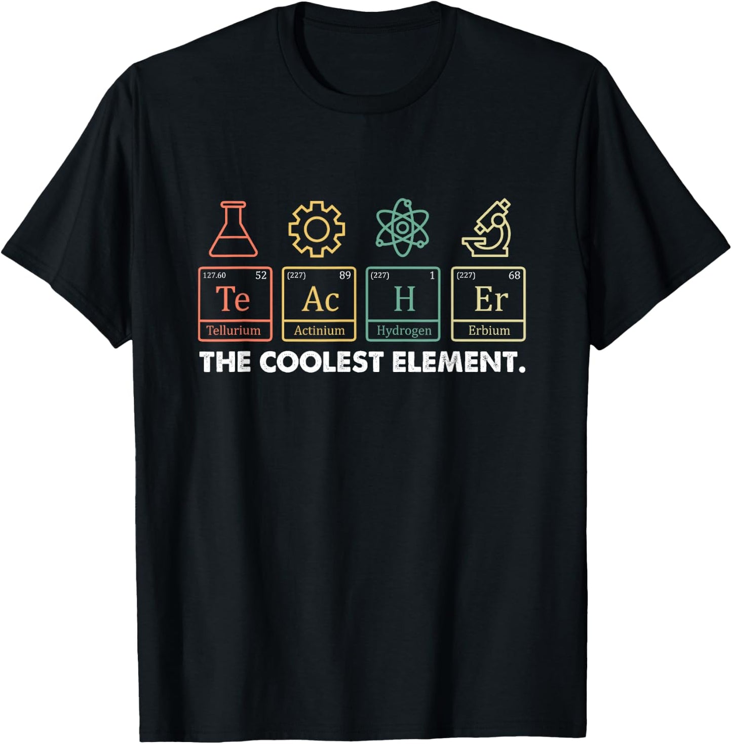 Vintage The Coolest Element Periodic Table Chemist Teacher T-Shirt - T-Shirt | Black