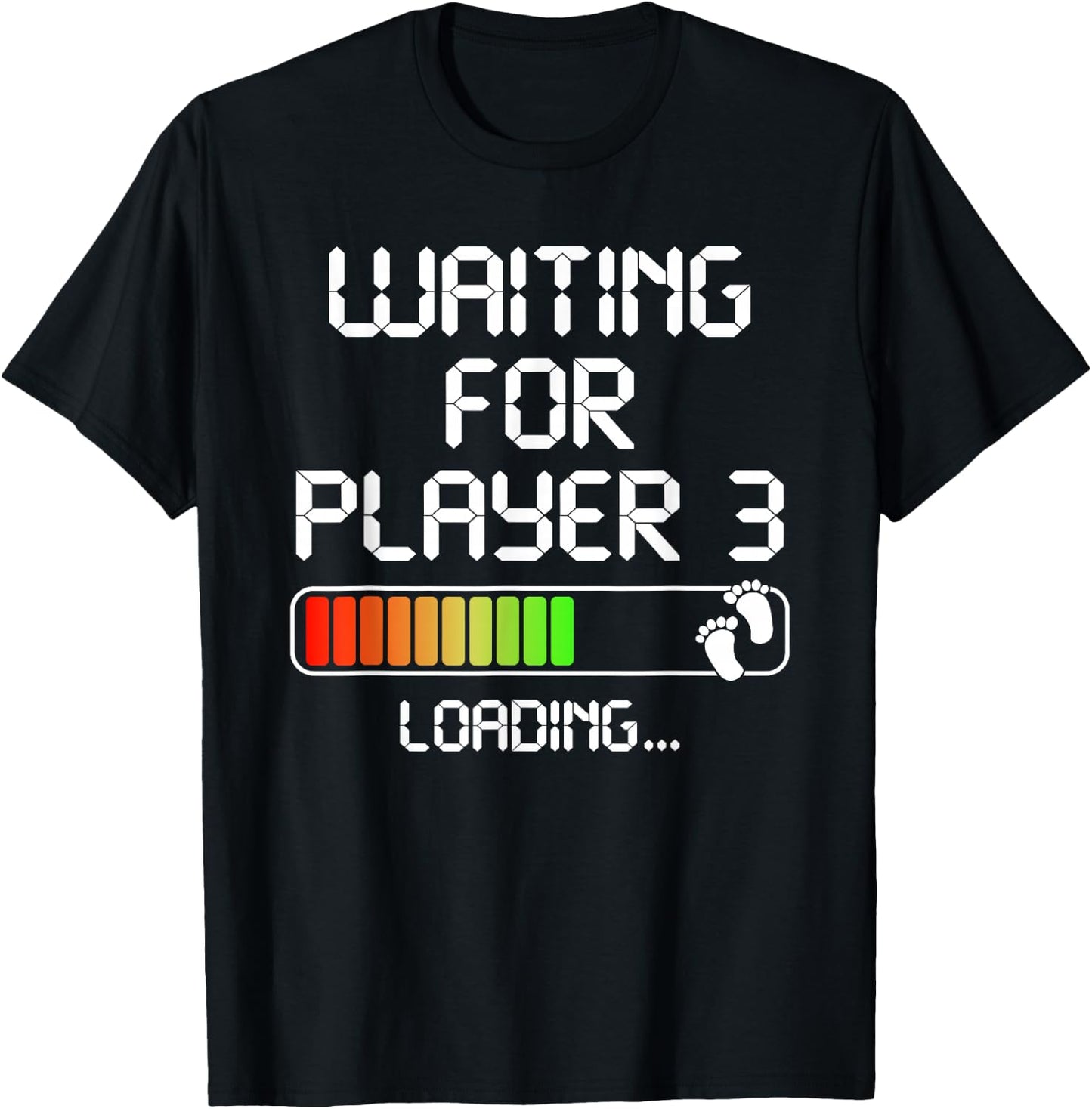 Expectant Dad To Be Gamer Pregnancy Announcement Player 3 T-Shirt - T-Shirt | Black