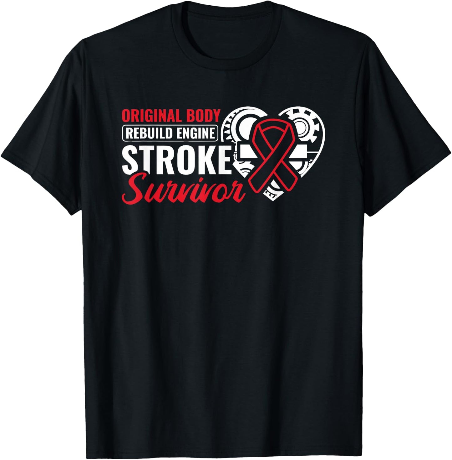 Original Body Rebuild Stroke Awareness Stroke Survivor T-Shirt - T-Shirt | Black