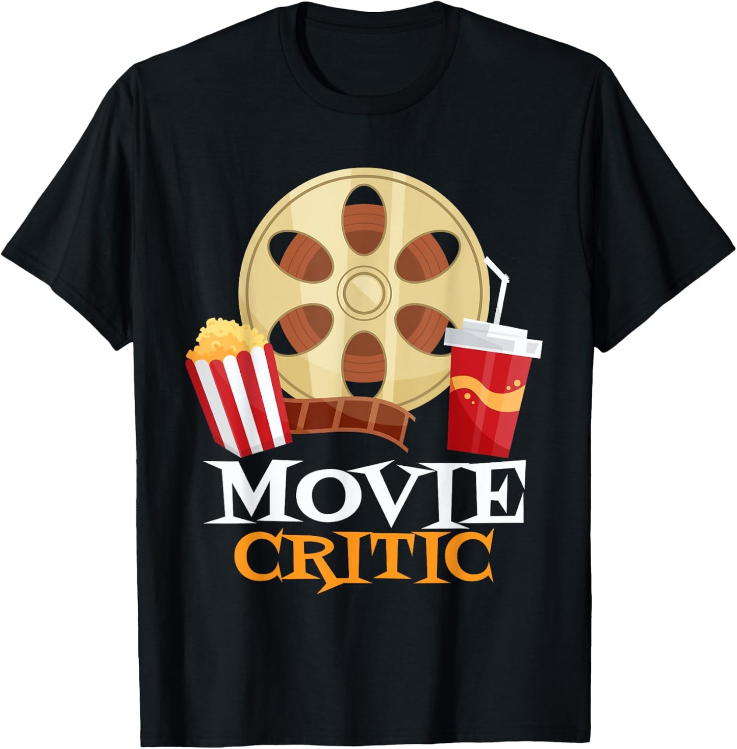 Film Critic as Movieholic and Movie Lover or Movie Critic T-Shirt - T-Shirt | Black
