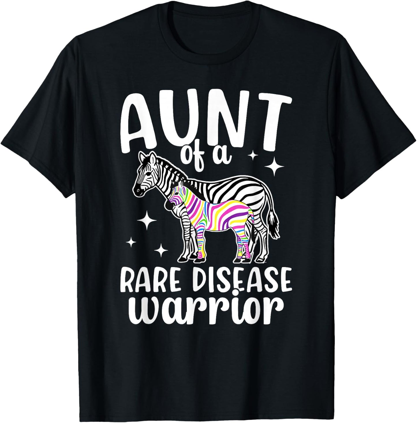 Rare Disease Aunt of A Rare Disease Warrior Aunt T-Shirt - T-Shirt | Black