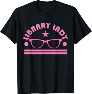 Funny Library Lady Bookworm Book nerd Gift T-Shirt - T-Shirt | Black