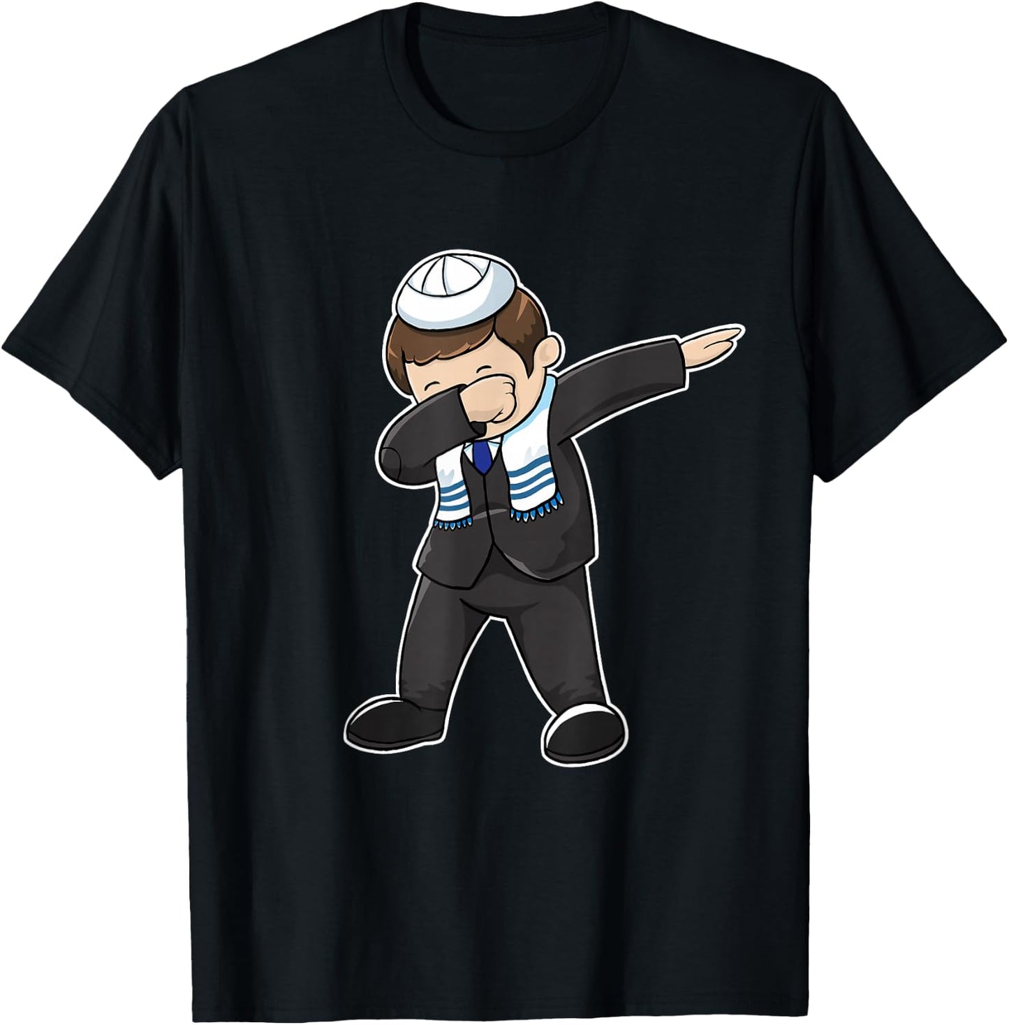 Bar Mitzvah Dabbing Jewish Boy Funny Hanukkah Gift T-Shirt - T-Shirt | Black