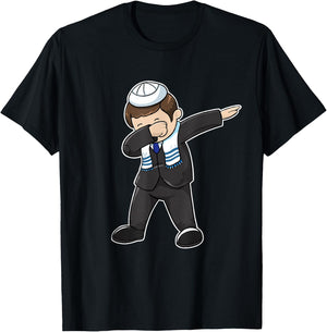 Bar Mitzvah Dabbing Jewish Boy Funny Hanukkah Gift T-Shirt - T-Shirt | Black