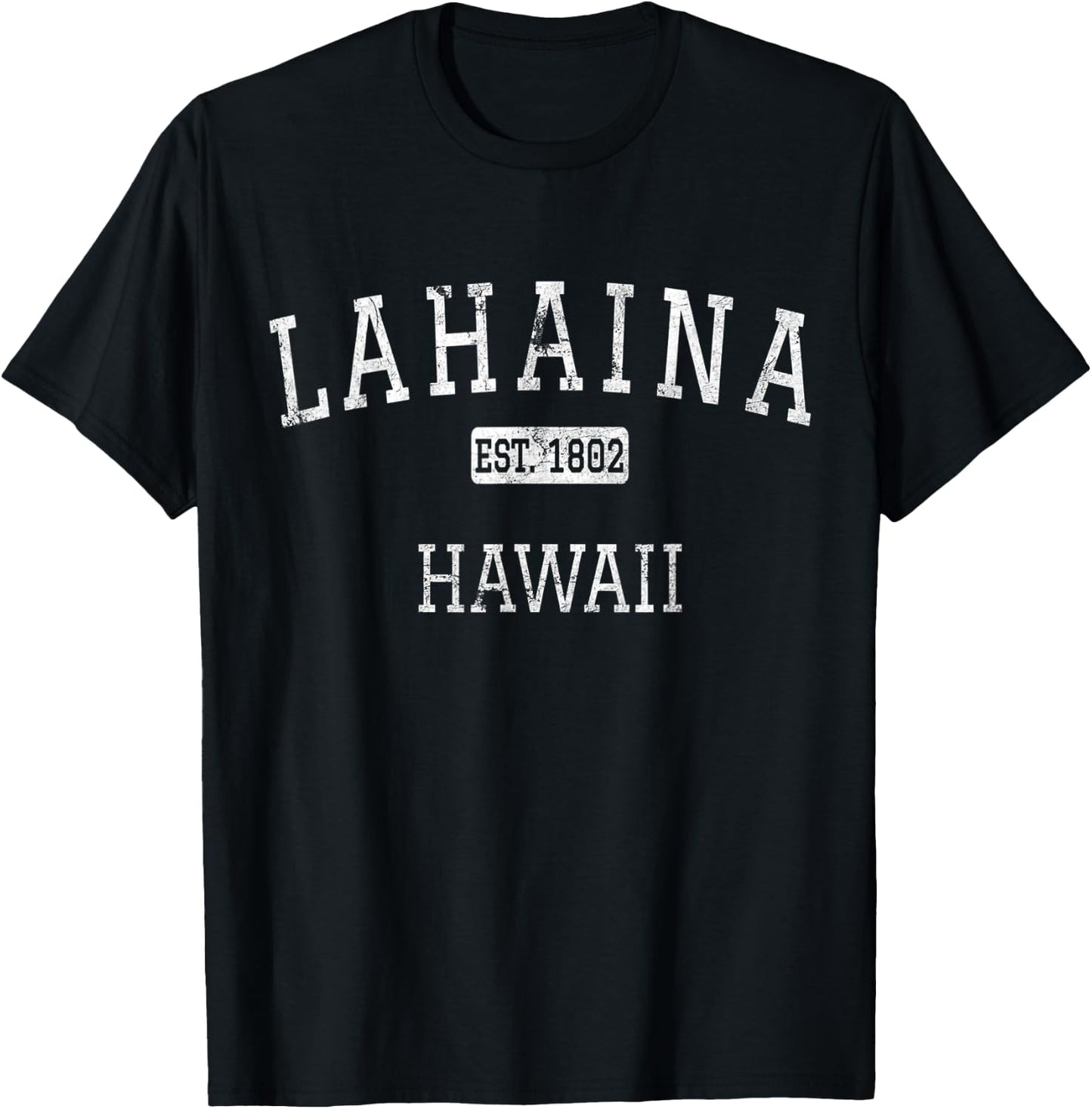 Lahaina Hawaii HI Vintage T-Shirt - T-Shirt | Black
