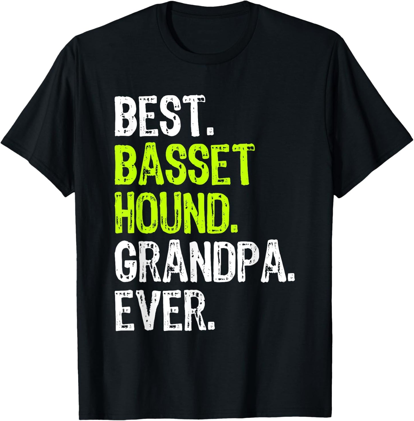Best Basset Hound Grandpa Ever Dog Lover T-Shirt - T-Shirt | Black
