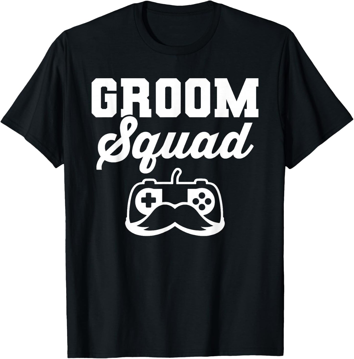 Groom Squad Bachelor Party Groomsmen Gamer T-Shirt - T-Shirt | Black
