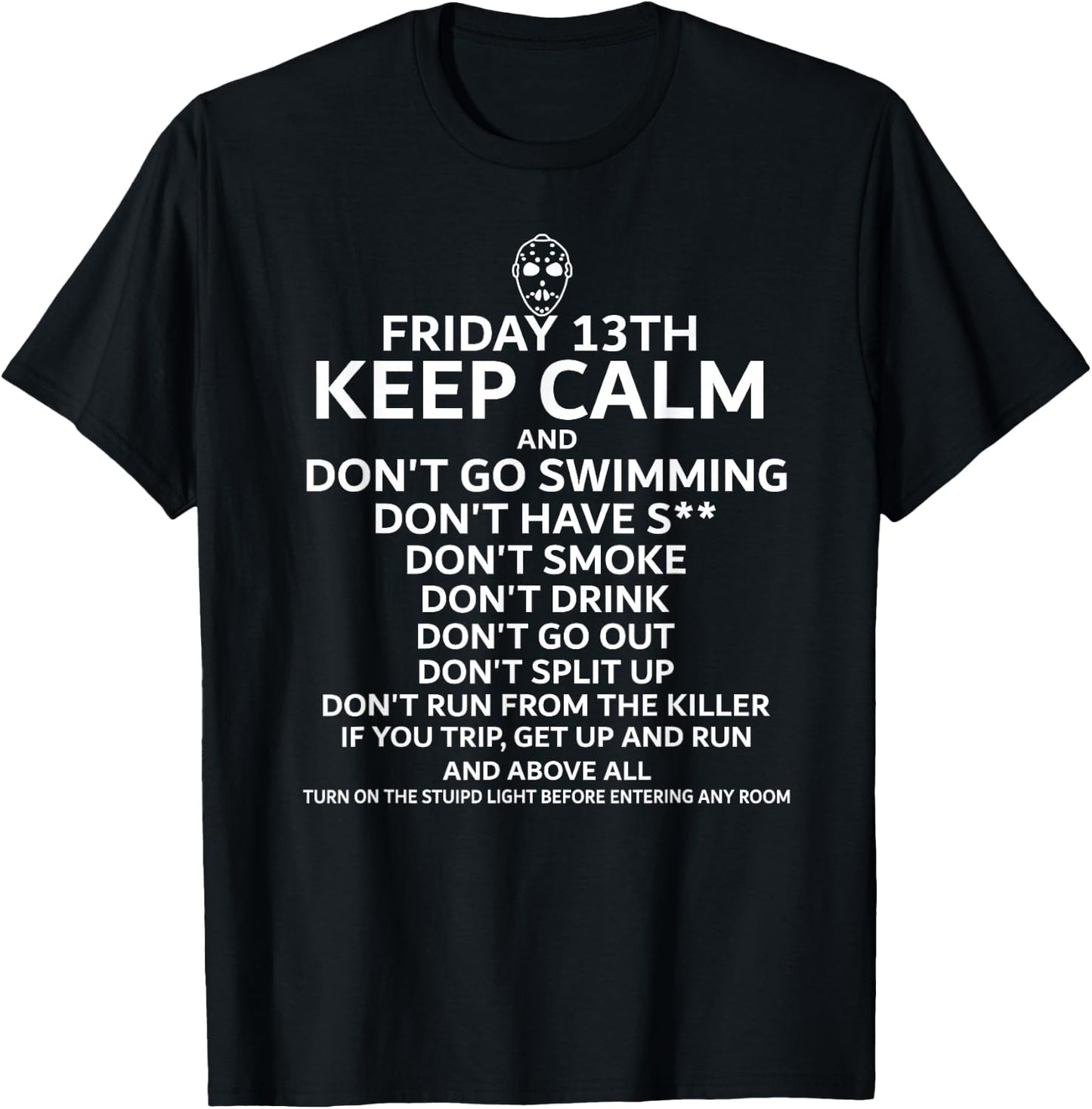 Friday 13TH Keep Calm | Halloween & Movie Gift T-Shirt - T-Shirt | Black