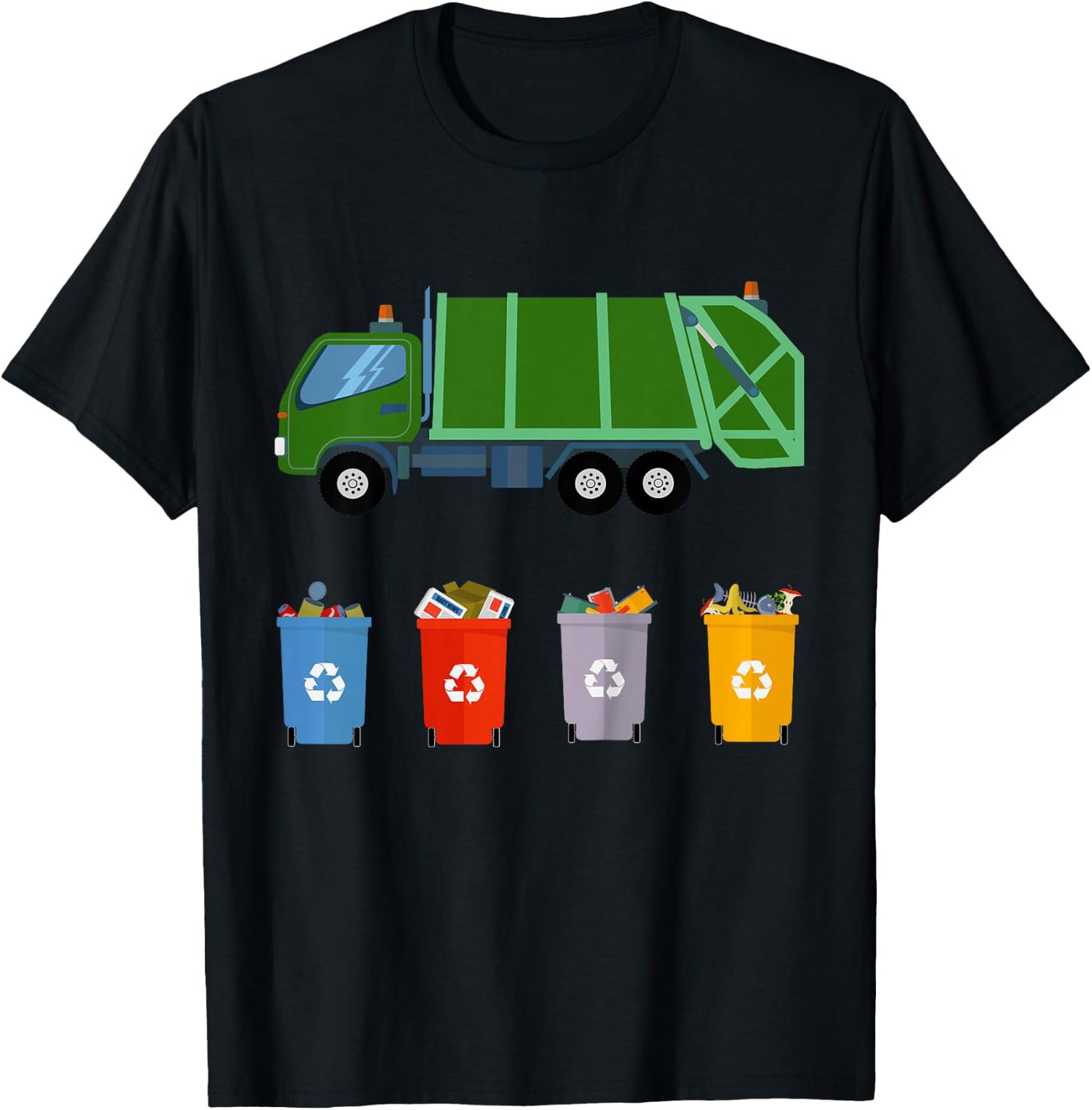 Recycling Trash Dump Truck Pajamas for Kids T-Shirt - T-Shirt | Black
