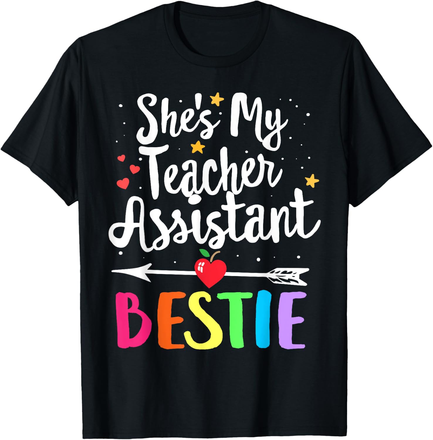 Matching Teacher Assistant Best Friend She's My Bestie Women Kids T-Shirt - T-Shirt | Black