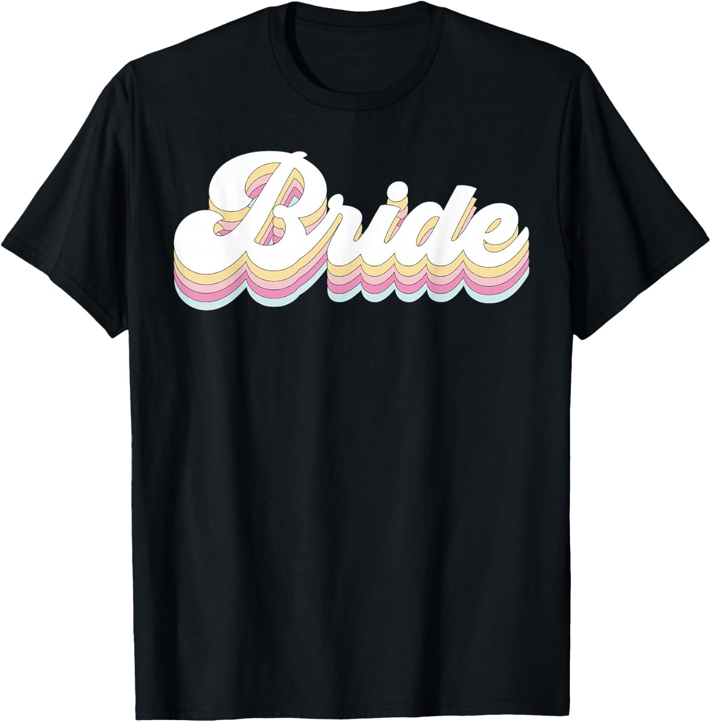 Vintage Retro Bride Bridal Bachelorette Party Matching Gift T-Shirt - T-Shirt | Black