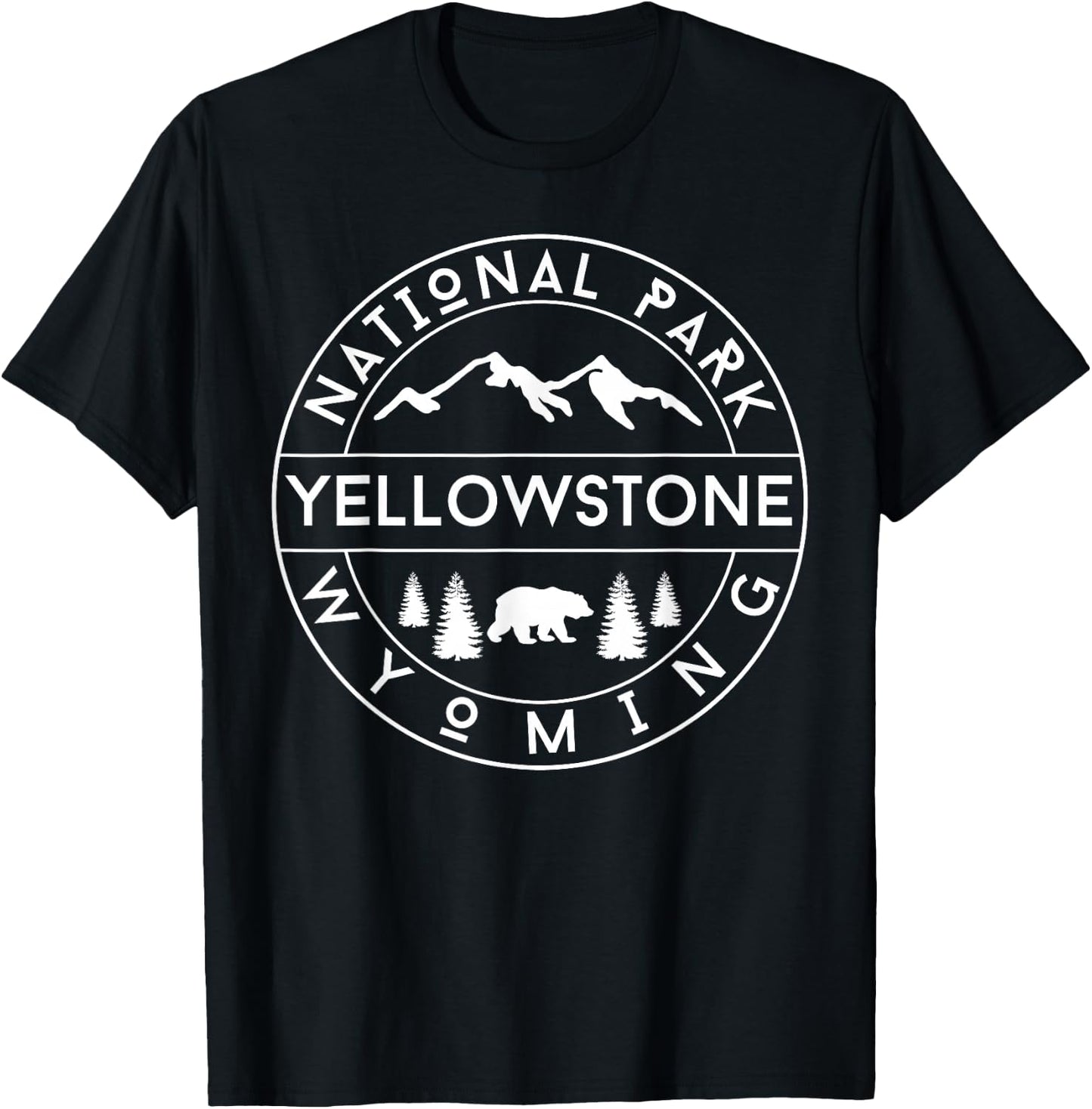Yellowstone National Park T-Shirt - T-Shirt | Black