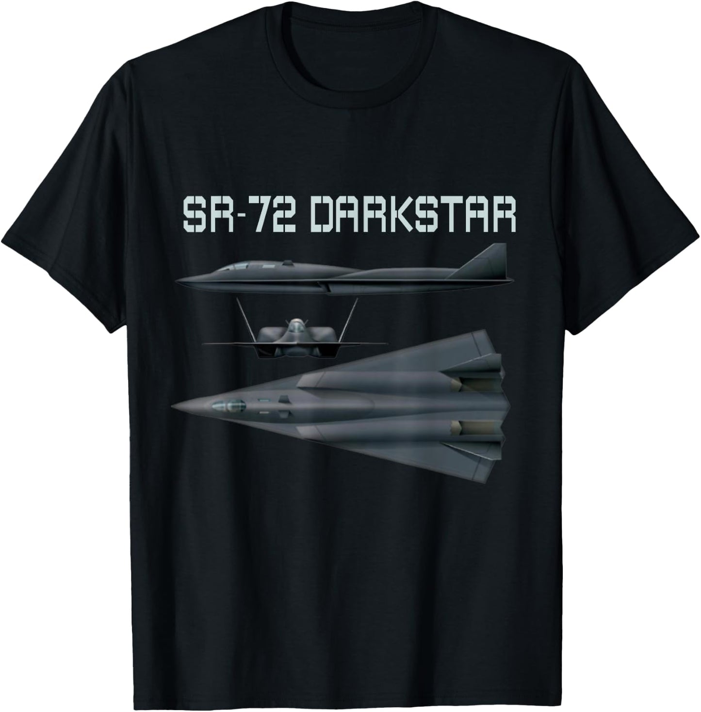 Fun American Military Aviation SR-72 Blackbird II In Action. T-Shirt - T-Shirt | Black
