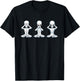 Funny Alien See No Evil Speak No Evil Hear No Evil Space Pun T-Shirt - T-Shirt | Black