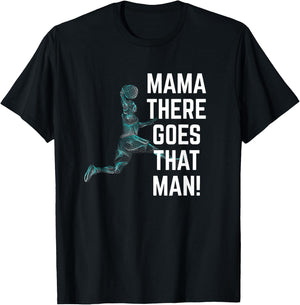Mama, da geht dieser Mann Basketball Line Drawings T-Shirt - T-Shirt | Black