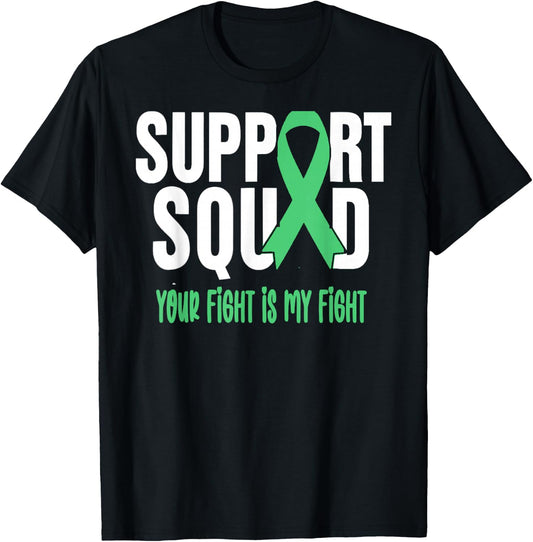 Liver Cancer Support Squad Liver Cancer Awareness T-Shirt - T-Shirt | Black