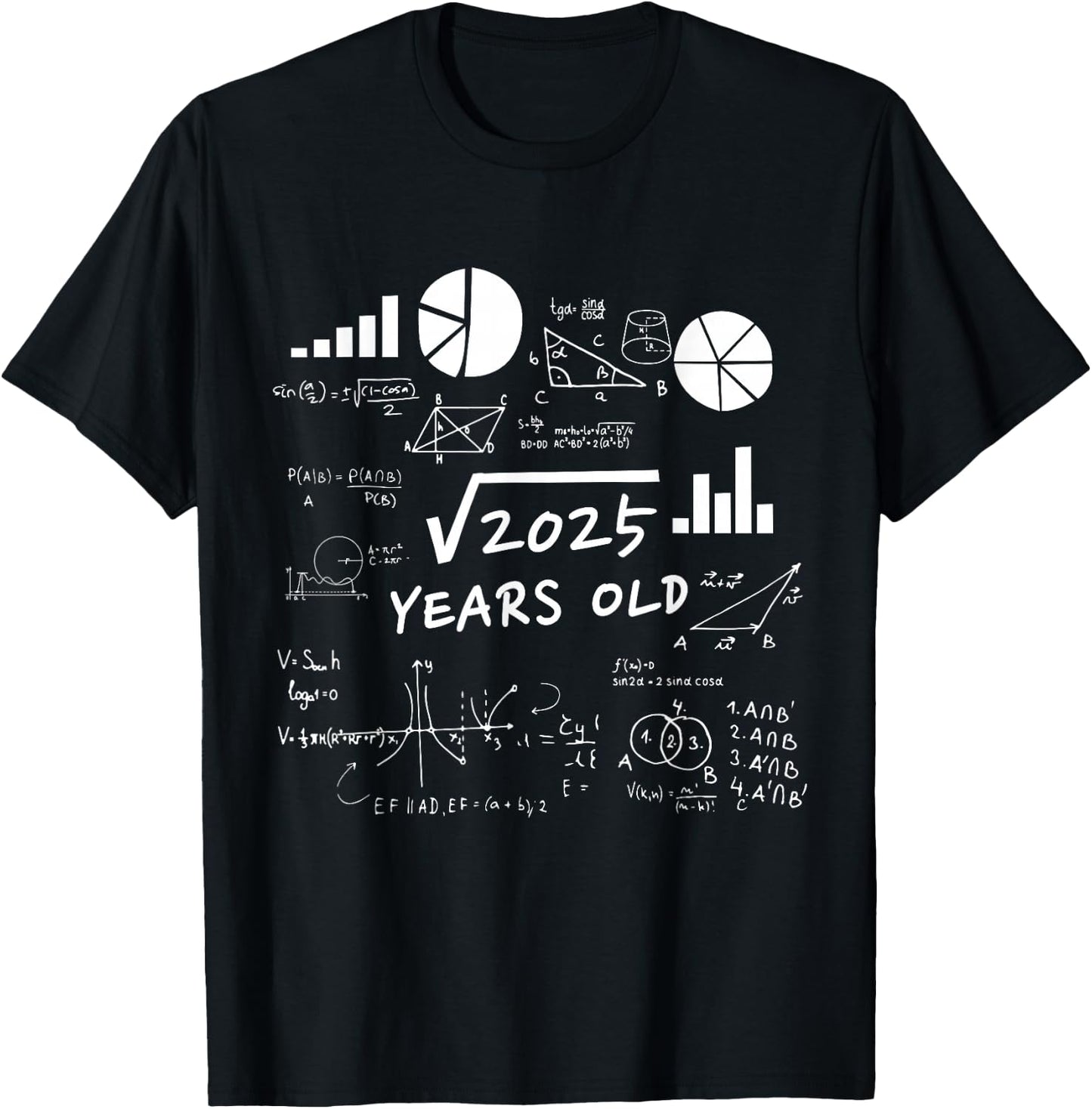 New Birthday Math Professor Engineer Student Gifts Square Root 45 Year Old Gift Funny Teacher 45th Birthday T-Shirt - T-Shirt | Black
