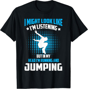 Parkour Free Running Training Traceurs Look Like Listening T-Shirt - T-Shirt | Black