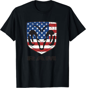 RAM Trucks Shield Flag T-Shirt - T-Shirt | Black