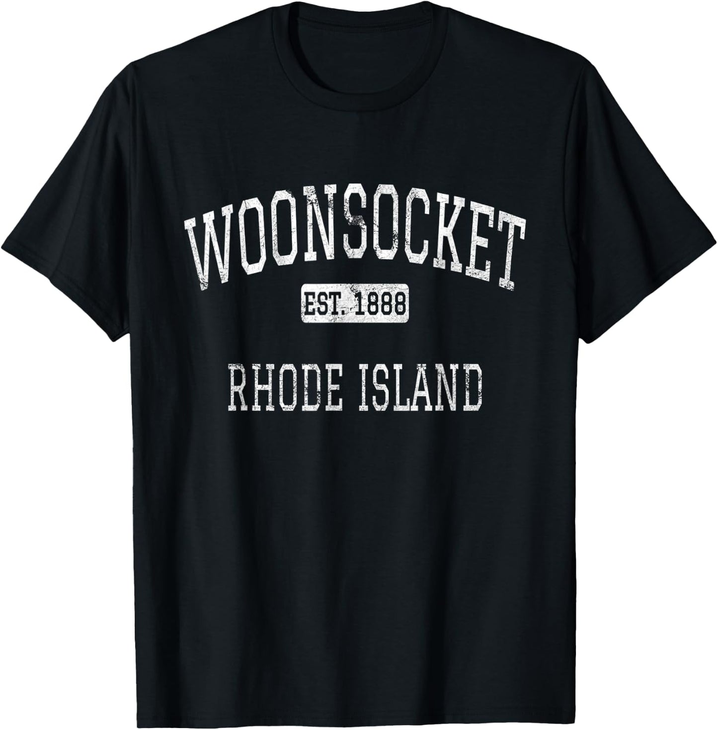 Woonsocket Rhode Island RI Vintage T-Shirt - T-Shirt | Black