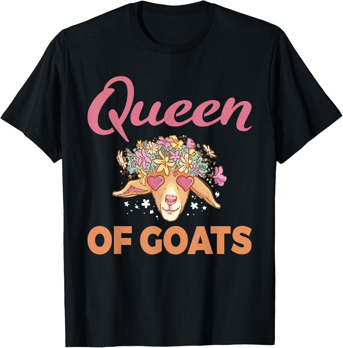 Queen of Goats Goat Lovers T-Shirt - T-Shirt | Black