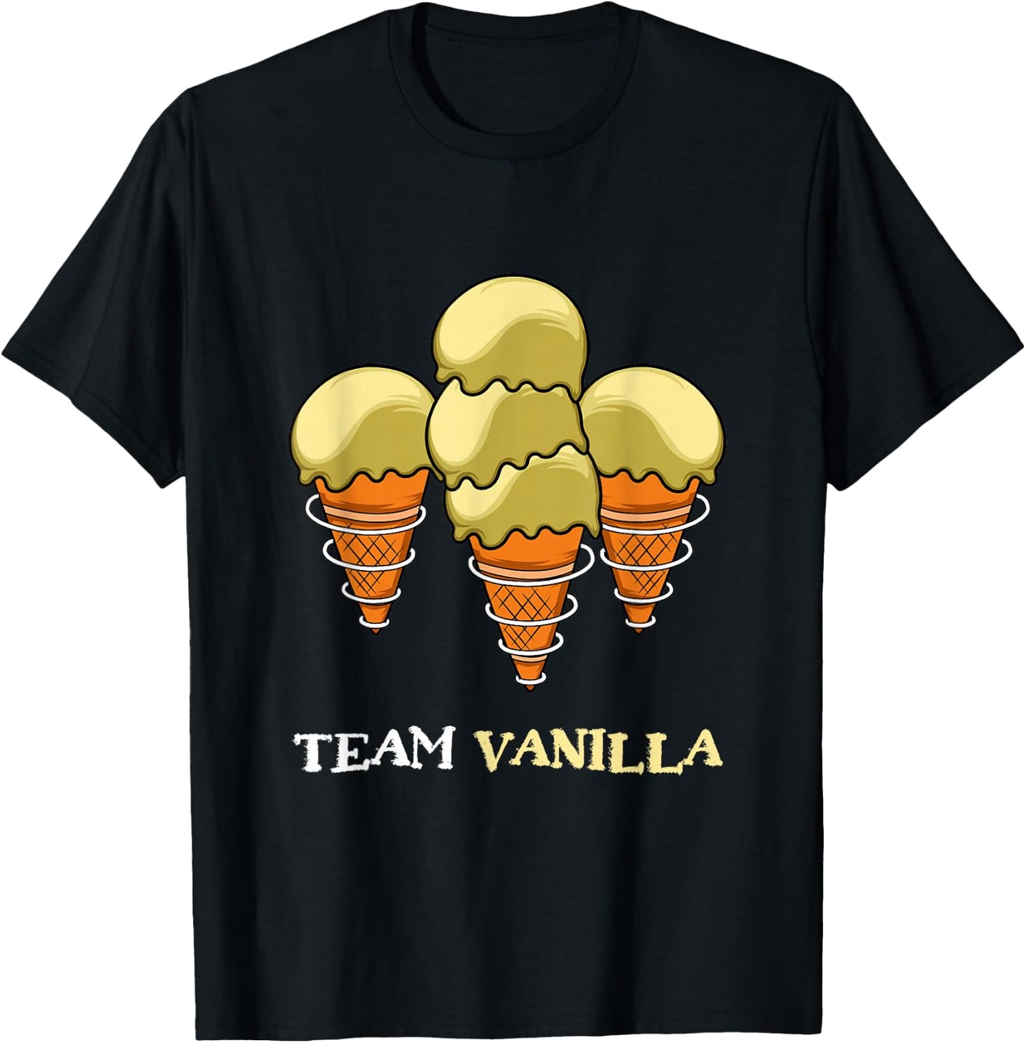 Team Vanilla Ice Cream Lovers. T-Shirt - T-Shirt | Black