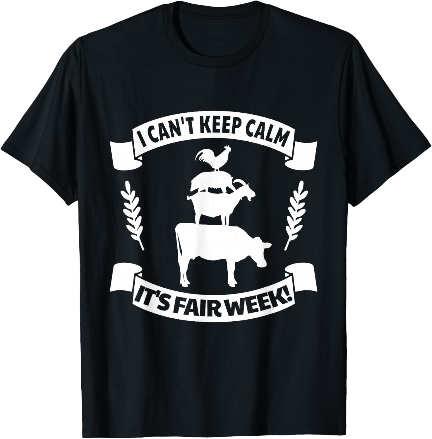 Fun State and County Fair Show - Farm Animal Showing Quote T-Shirt - T-Shirt | Black