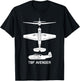 TBF Avenger American WW2 Torpedo Bomber Plane Silhouettes T-Shirt - T-Shirt | Black