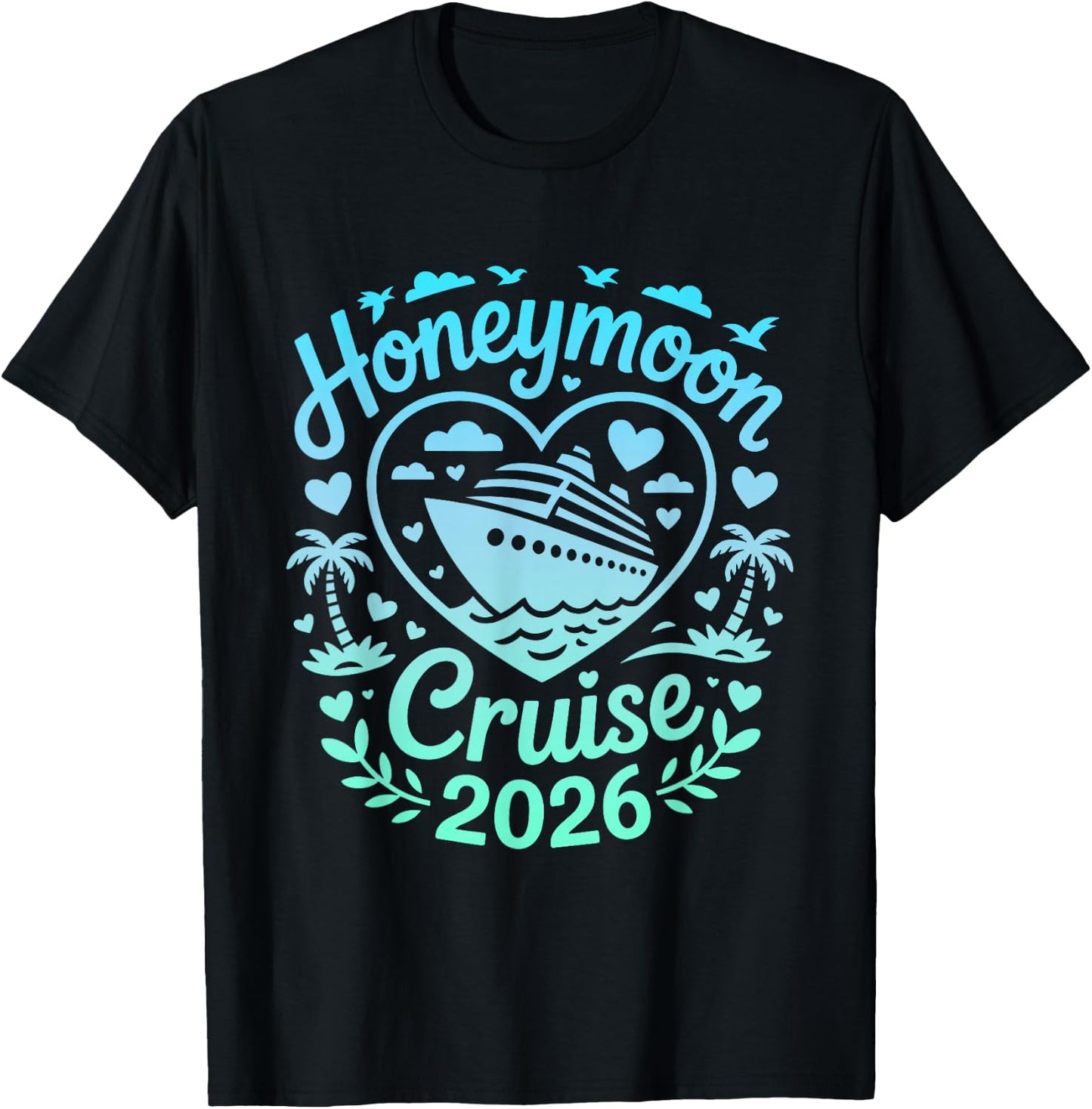 Honeymoon Cruise 2026 Matching Couples T-Shirt - T-Shirt | Black