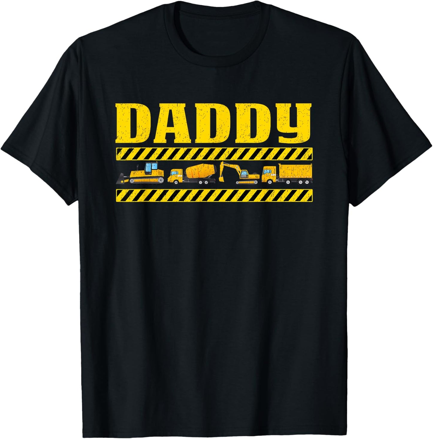 Daddy Birthday Construction Party Matching T-Shirt - T-Shirt | Black