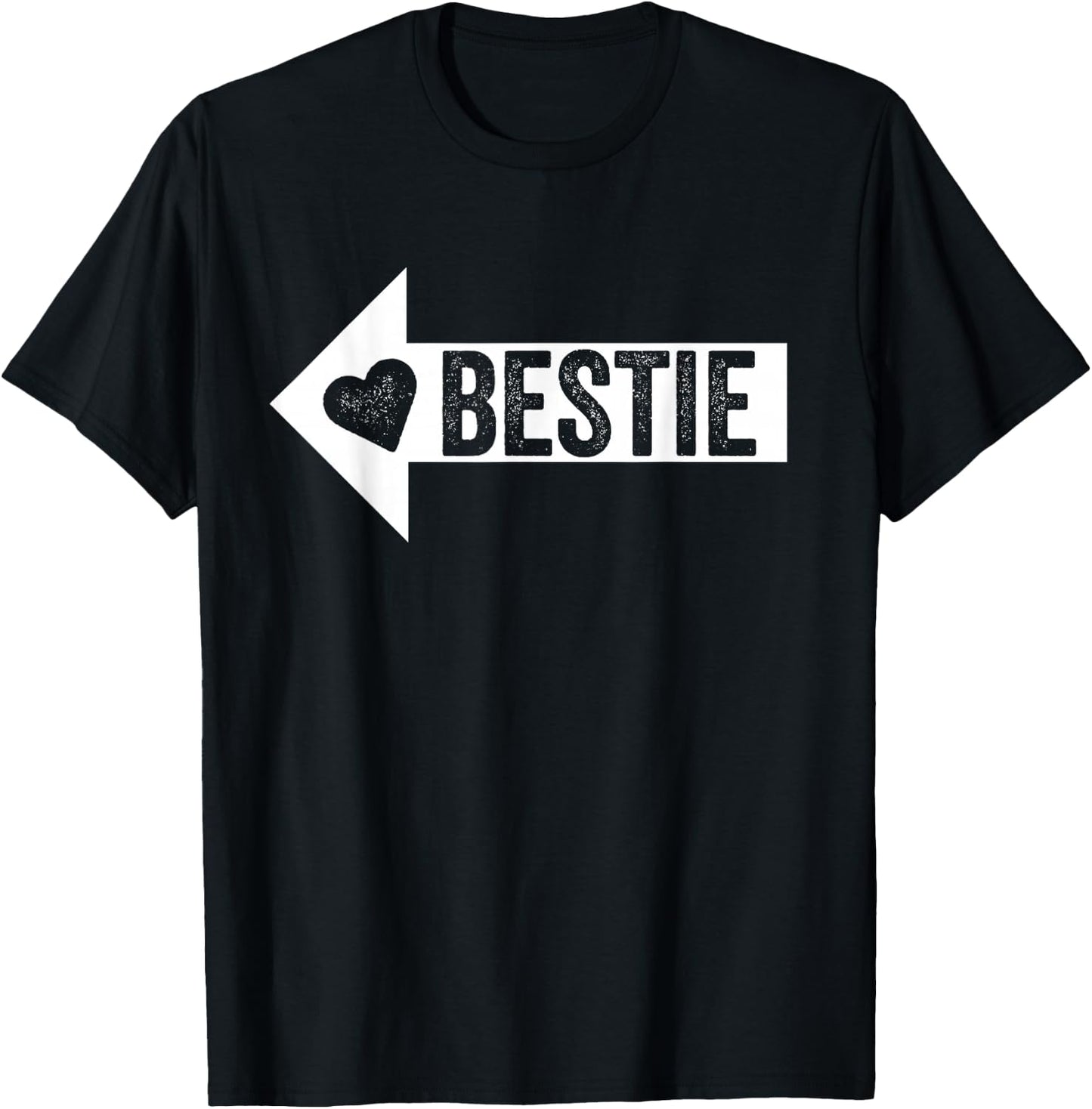 Arrow Pointing BFF Best Friend Bestie Matching T-Shirt - T-Shirt | Black