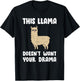 Funny Llama This Llama Mag No Drama Alpaca Llama T-Shirt - T-Shirt | Black