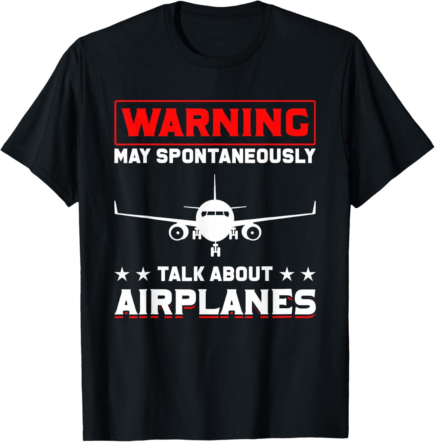 Warning I may speak spontaneously about aircraft pilot T-Shirt - T-Shirt | Black