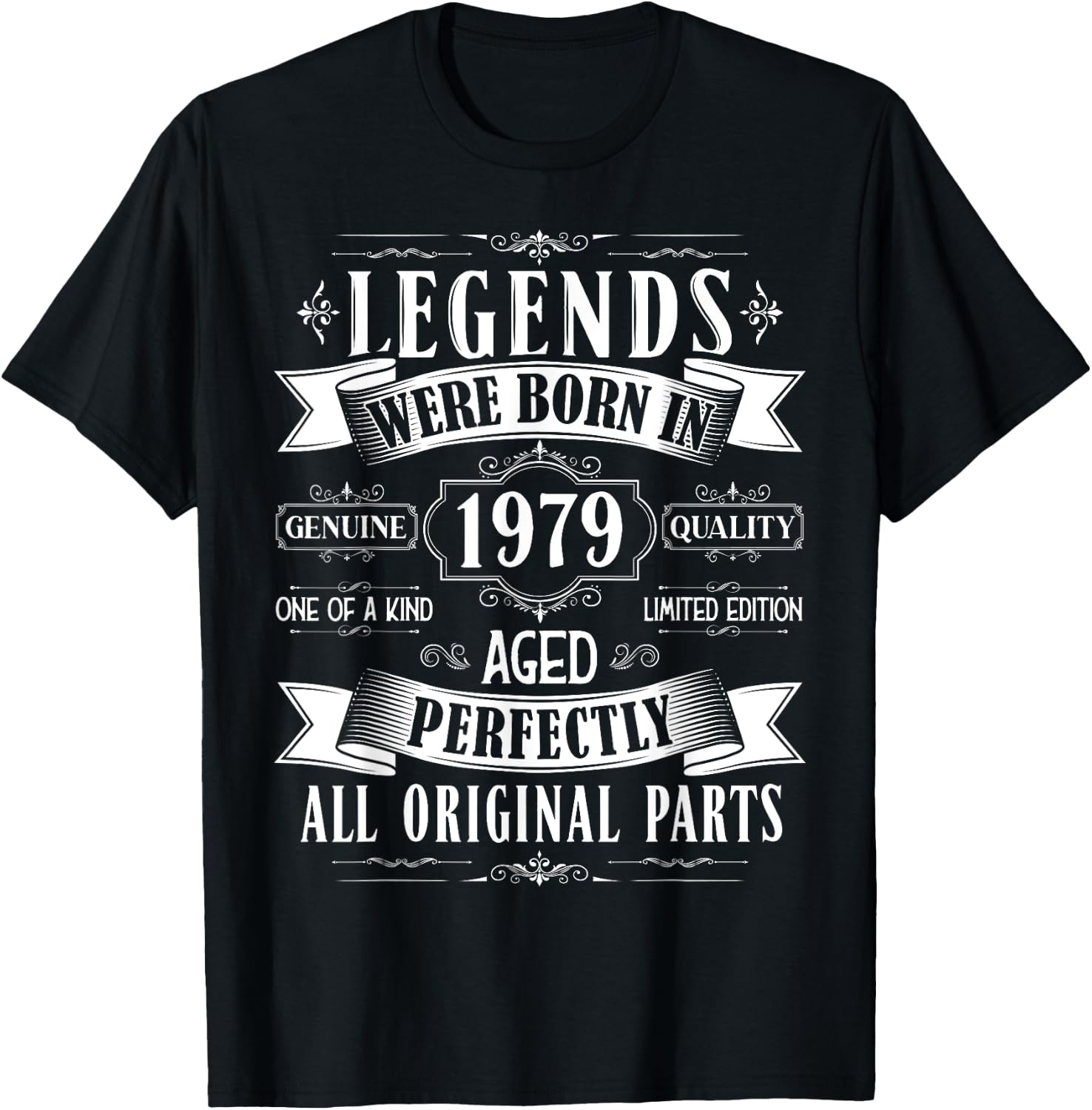 Legends Born In 1979 46th Birthday 46 Years Old Bday Men T-Shirt - T-Shirt | Black