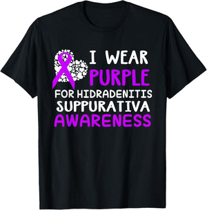 Hidradenitis Suppurativa - -Adults - Black - Small - Short Sleeve - - Classic Fit - Cotton Blend - Awareness T-Shirt - T-Shirt | Black