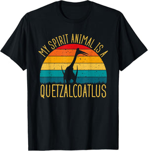 Quetzalcoatlus Is My Spirit Animal Dinosaur Lovers T-Shirt - T-Shirt | Black