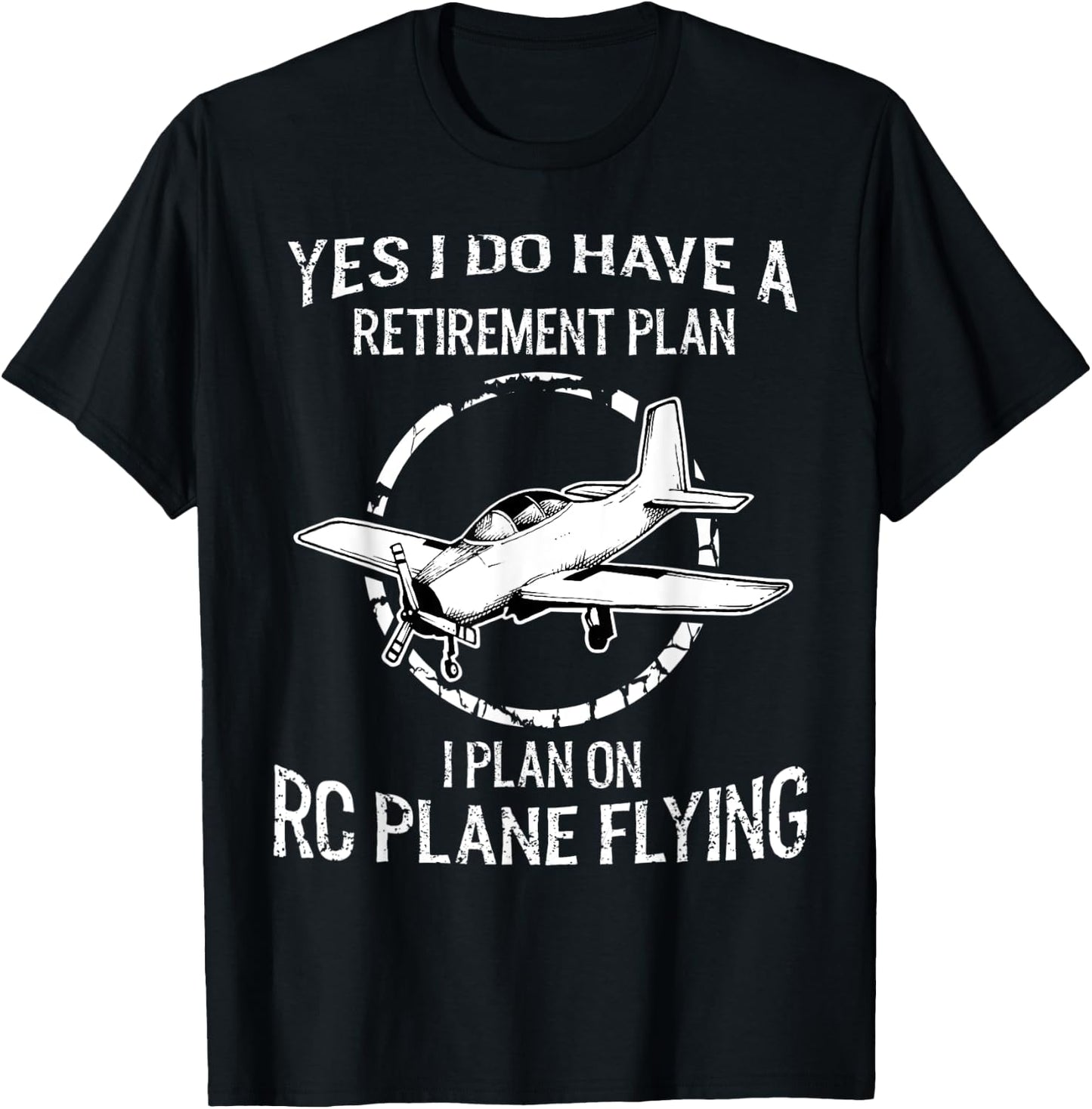 RC Plane Retirement for a RC Plane Fan T-Shirt - T-Shirt | Black