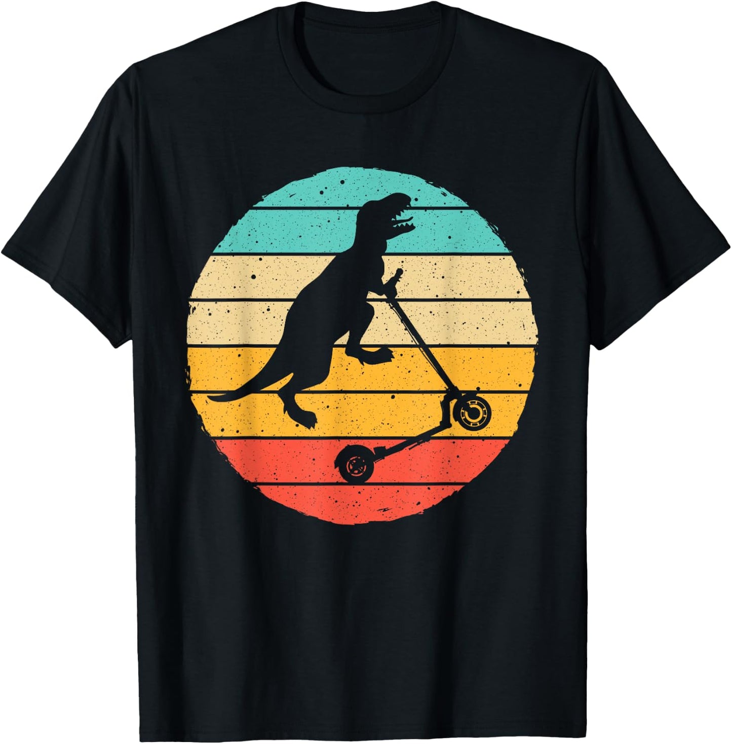 Funny Scooter Dinosaur T-rex Stunt Designs Women T-Shirt - T-Shirt | Black