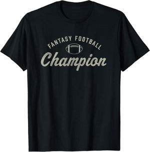 Funny Fantasy Football Champion Draft Day Season Champ T-Shirt - T-Shirt | Black