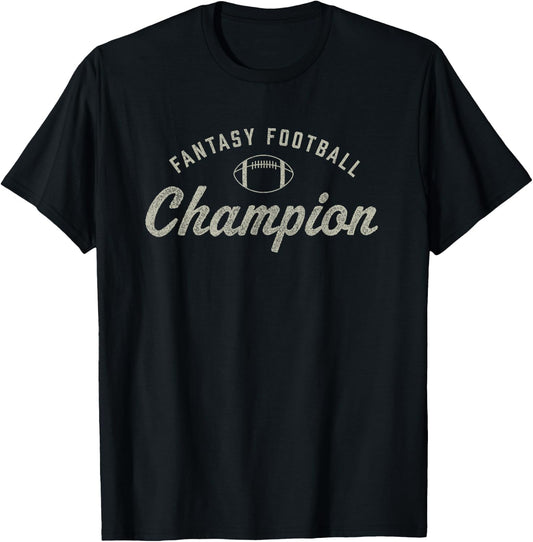 Funny Fantasy Football Champion Draft Day Season Champ T-Shirt - T-Shirt | Black