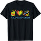 Peace Love Swim Fun Swimmer Swimming Coach Men Women Graphic T-Shirt - T-Shirt | Black