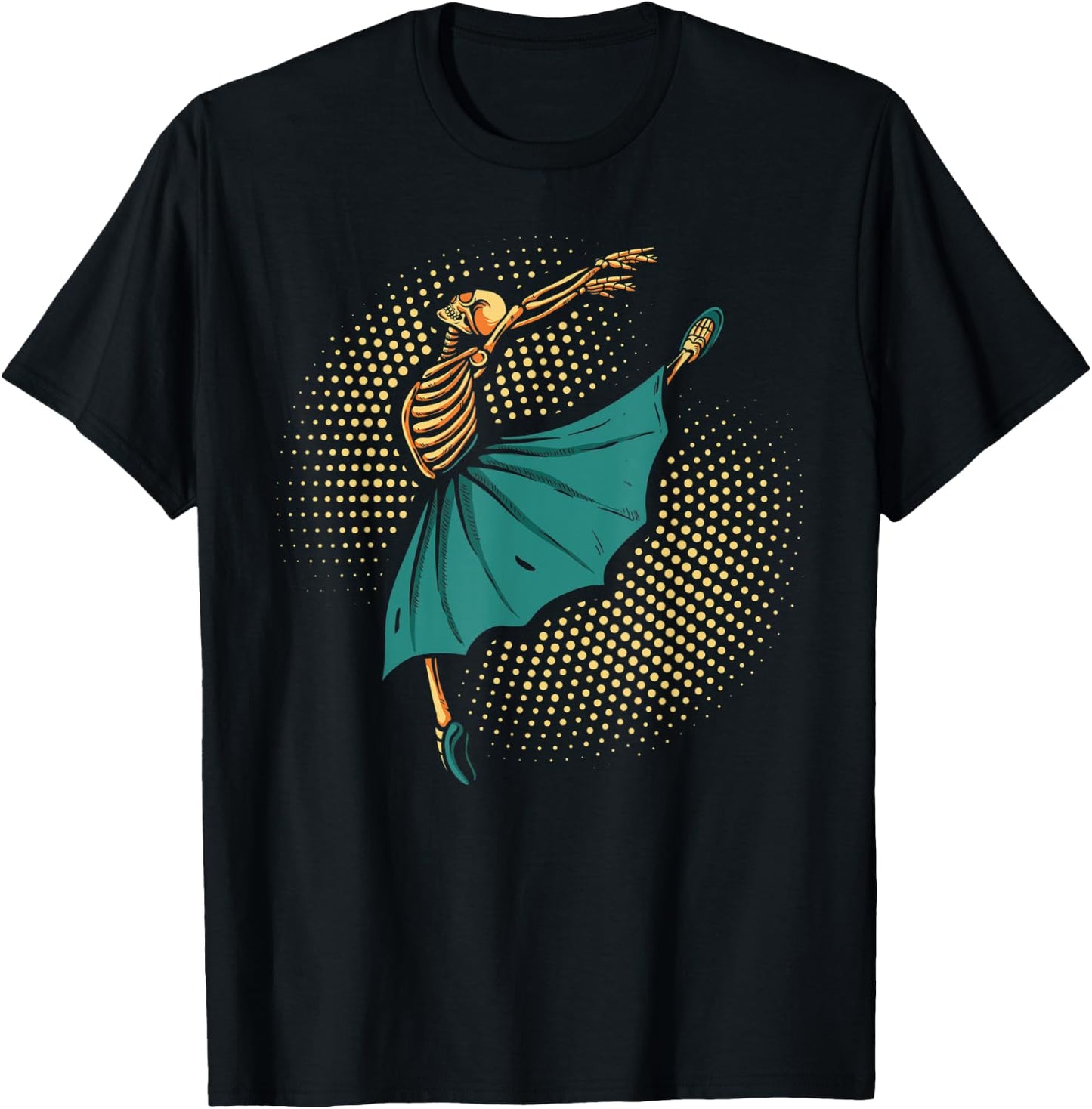 Funny Yoga Ballet Skeleton Ballerina T-Shirt - T-Shirt | Black