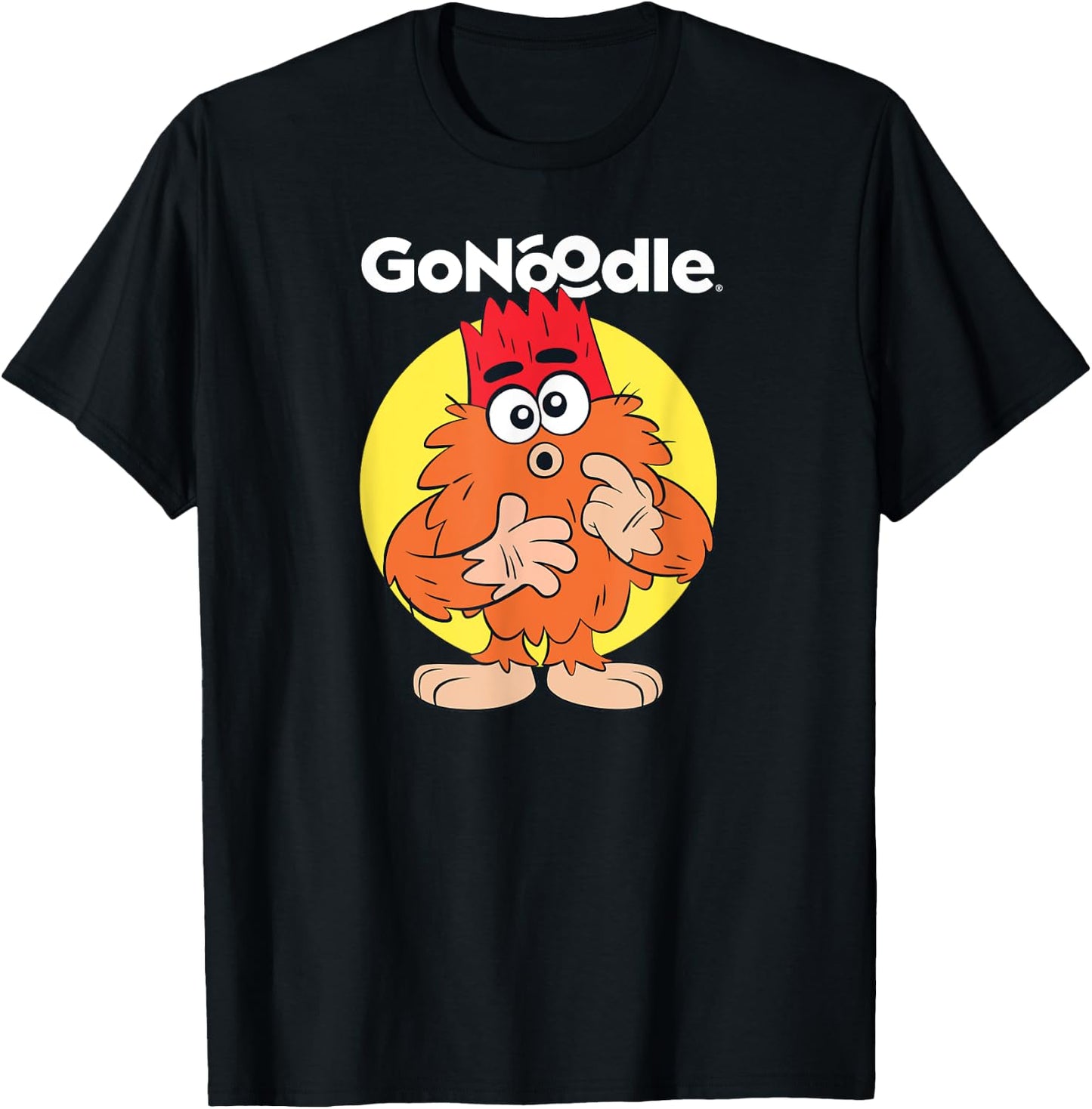 GoNoodle Squatchy Champ - -Adults, Black, Small, Short Sleeve, Classic Fit T-Shirt - T-Shirt | Black