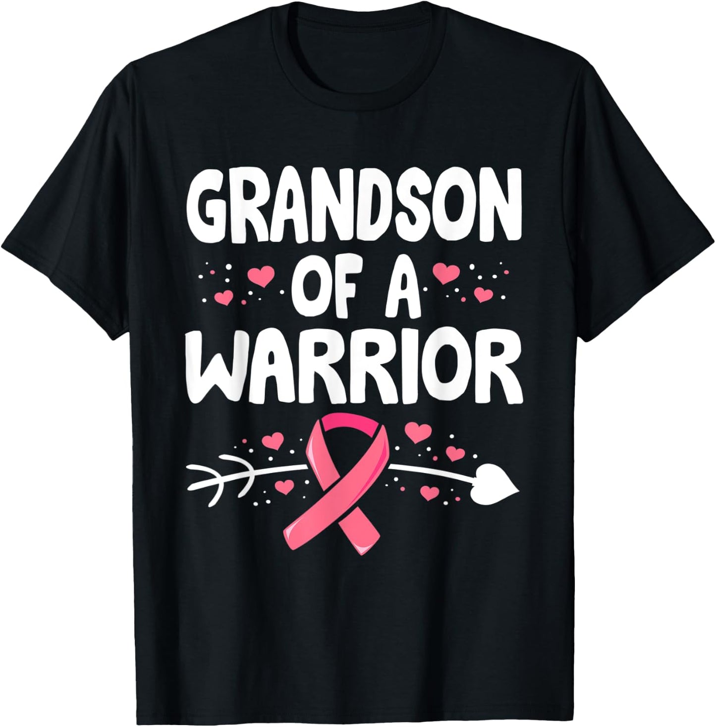 Breast Cancer GrandMa Shirt, Family Support Squad T-Shirt - T-Shirt | Black