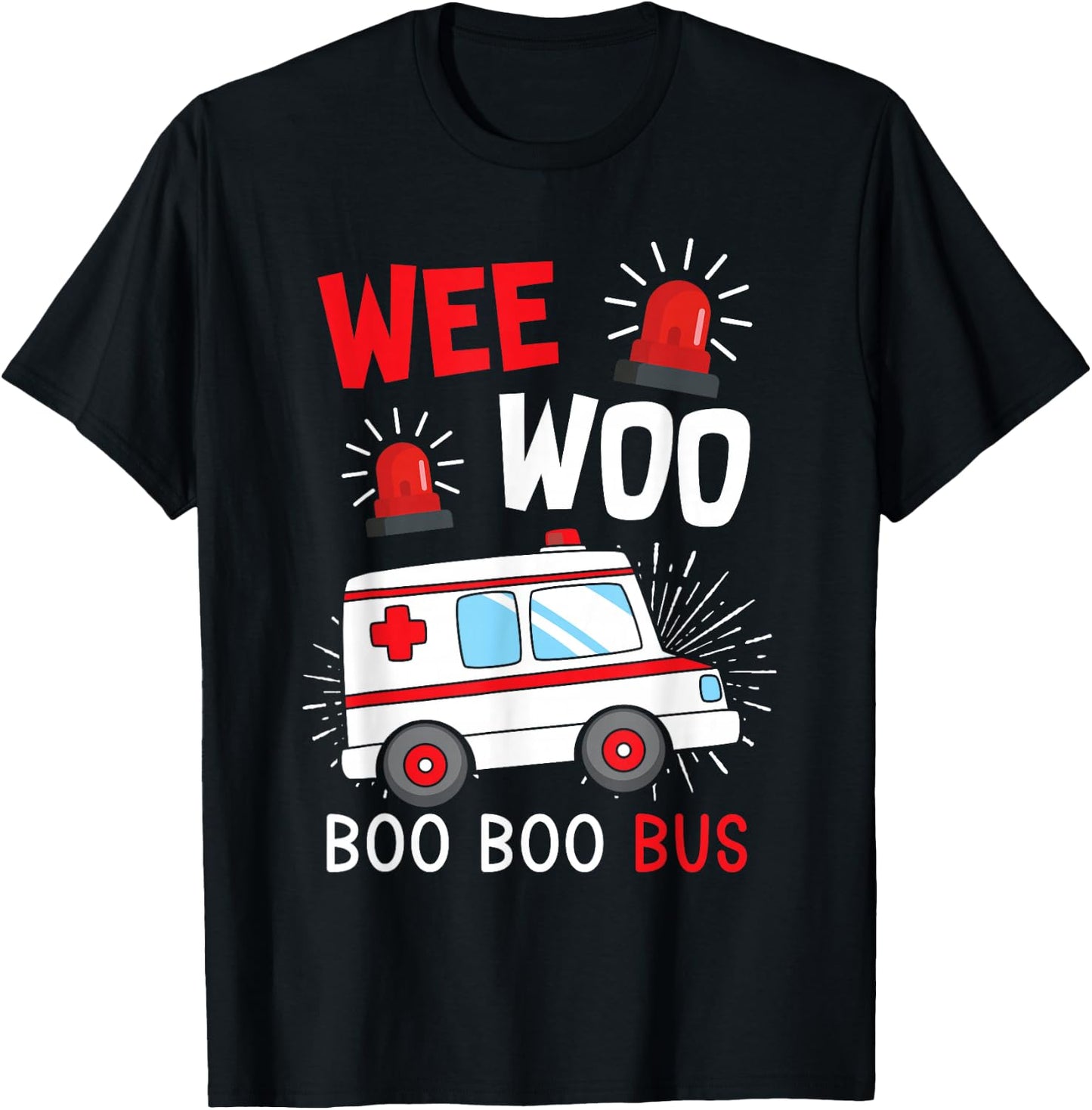 Paramedic Wee Woo Ambulance T-Shirt - T-Shirt | Black