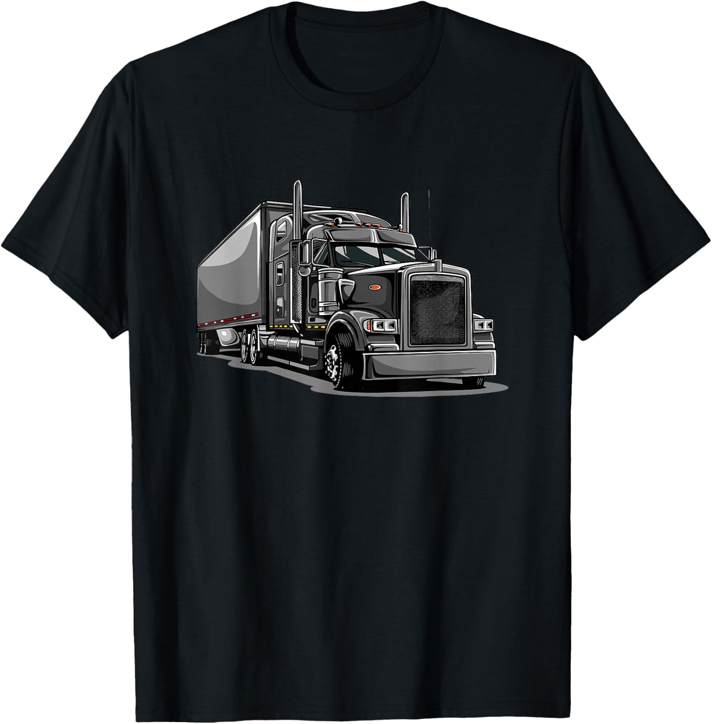 Semi Truck Driver T-Shirt - T-Shirt | Black