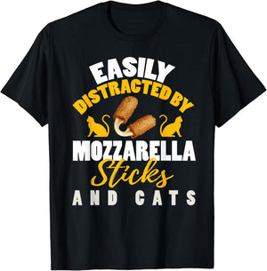 Mozzarella Sticks Shirt Funny Cat Lover Mozzarella Sticks T-Shirt - T-Shirt | Black