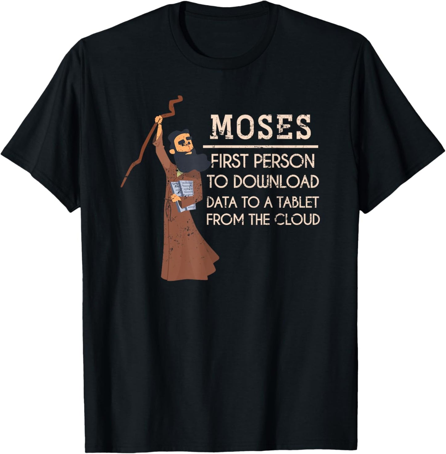 Faith Moses Bible Verse Funny Christian Gift Prayer T-Shirt - T-Shirt | Black